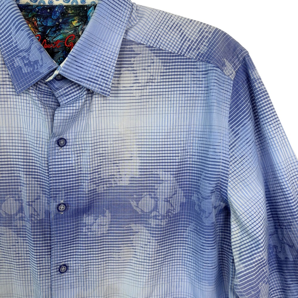 Robert Graham Button Down Medium Blue Excellent